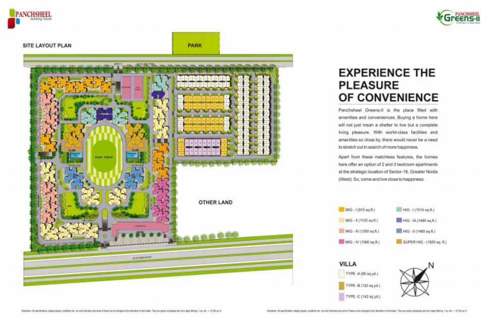 This is the site plan of Panchsheel Greens 2 Society